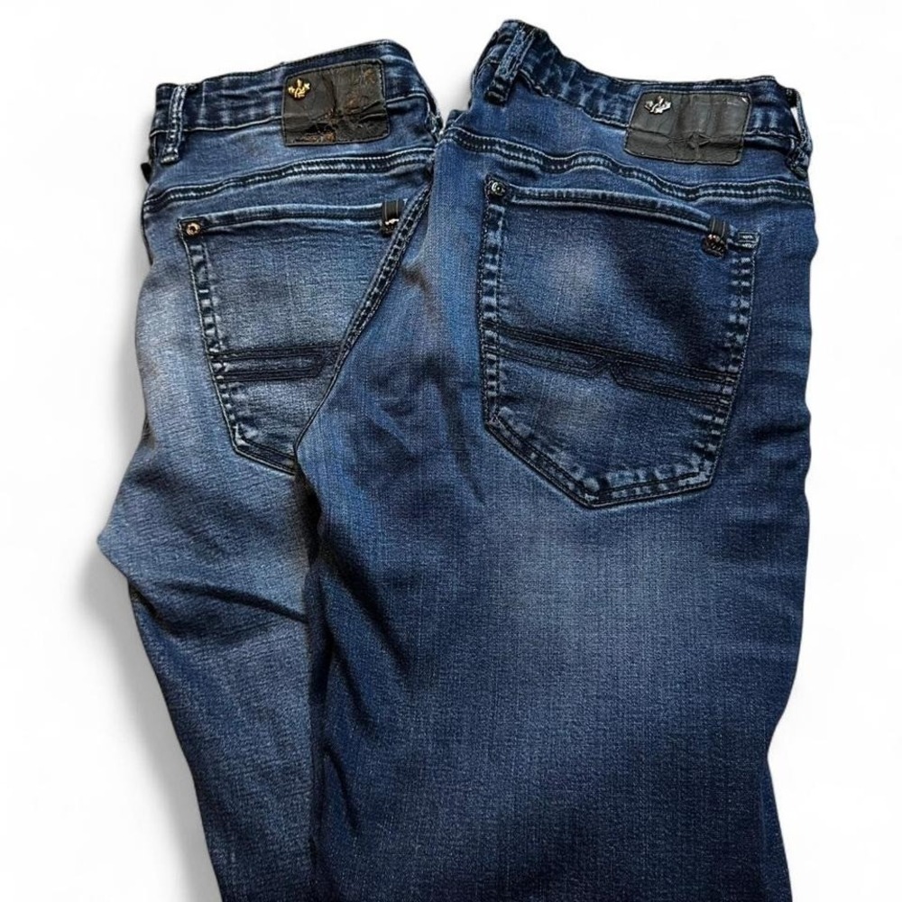 Buffalo David Bitton dark blue stretch denim grunge blue jeans 32x32 lot of 2